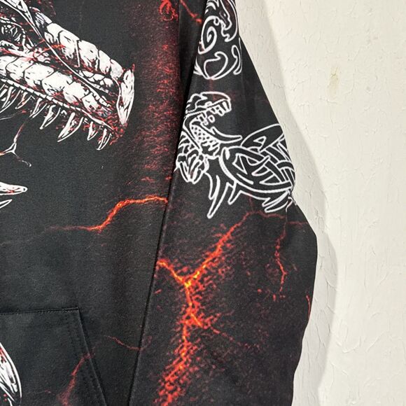 Zootop Bear Men’s 3D Dragon Printed Hoodie Sweatshirt Pullover Size Medium - Picture 3 of 6